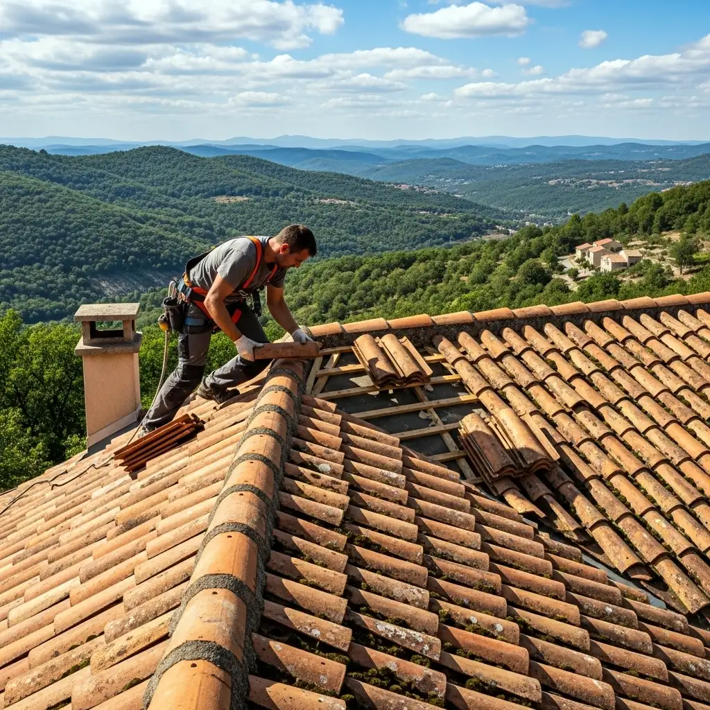réfection d'une partie de la toiture